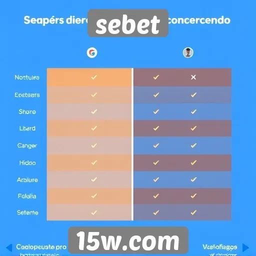 Comparação entre sebet e concorrentes no mercado